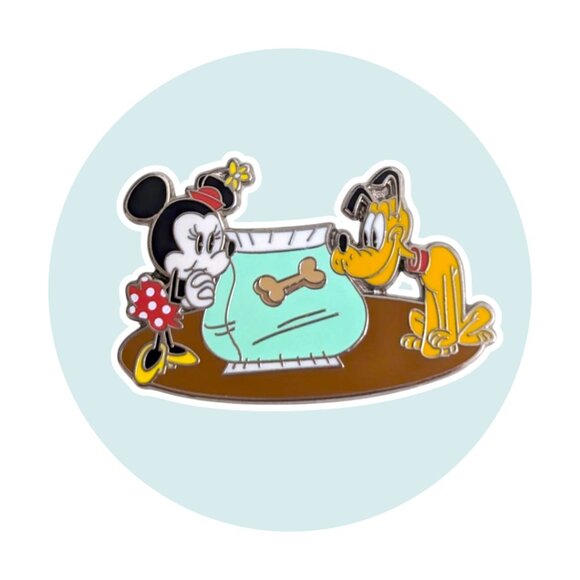 Pluto and Minnie Mouse Disney Pin: Dog Treats